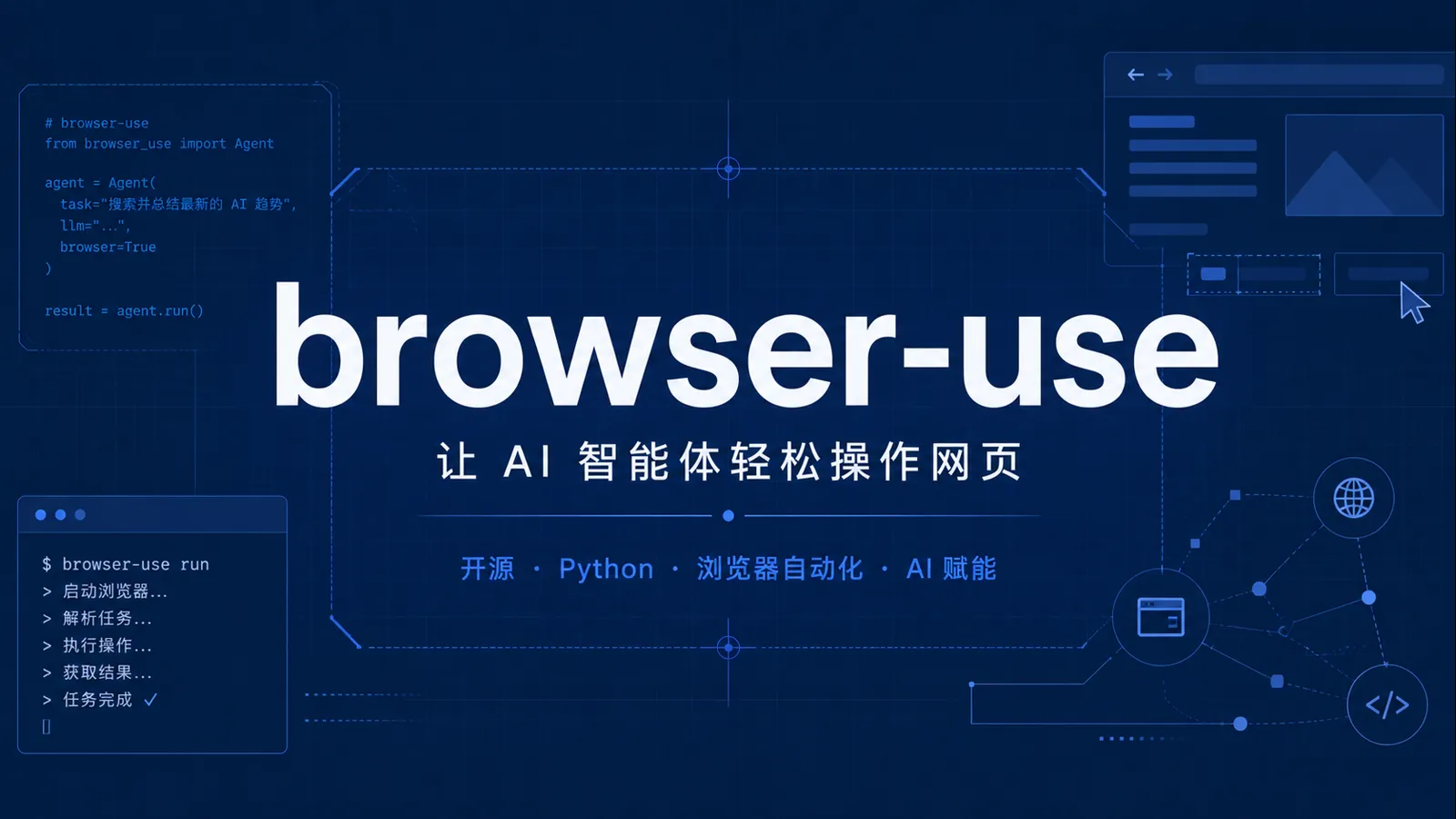 browser-use：让 AI 真正去操作网页，而不是只会给你写步骤