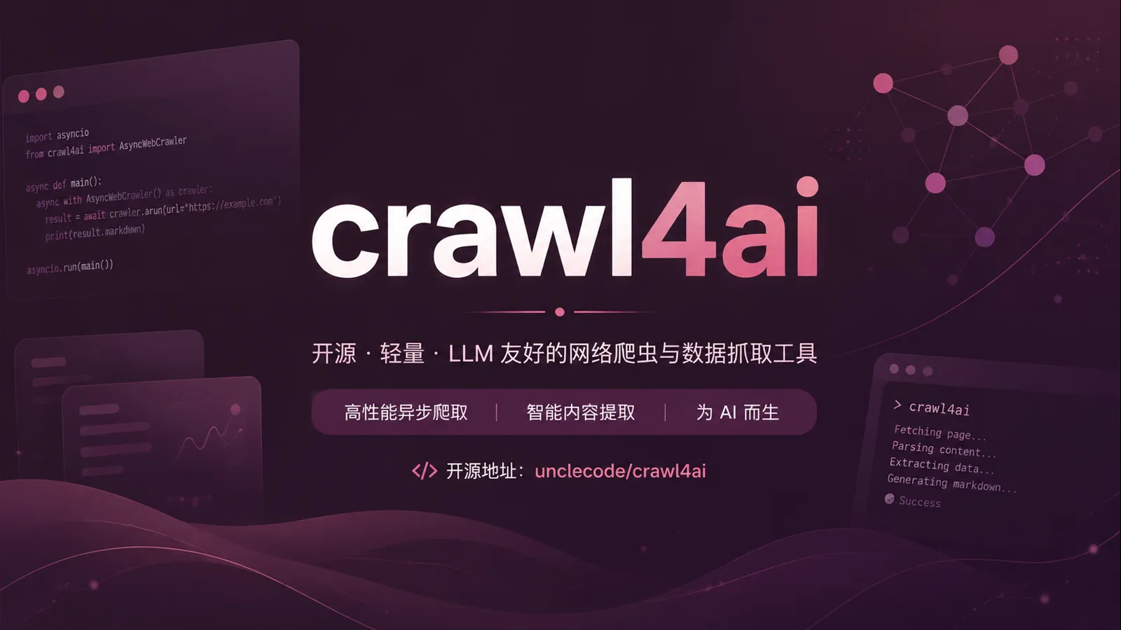 Crawl4AI:把网页整理成 AI 能读的干净材料,不是给小白点一下就完事的神器|AI 生成封面图