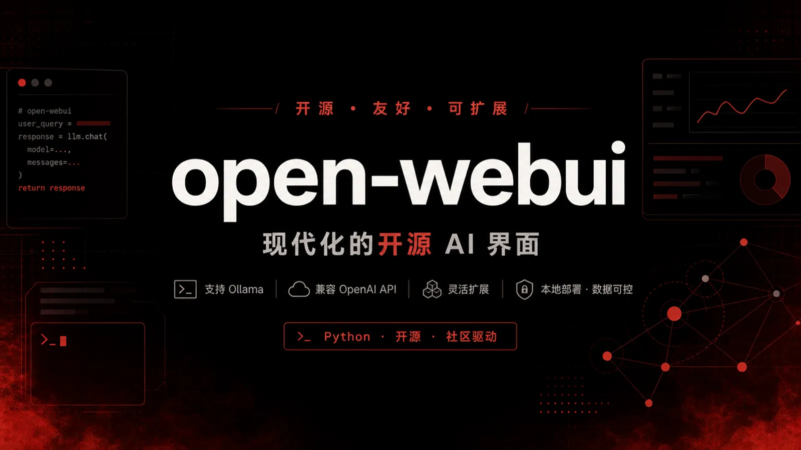 Open WebUI：把本地模型、在线 API 和图像生成放进同一个 AI 工作台｜AI 生成封面图