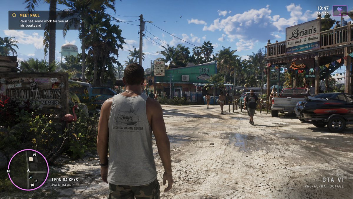 《GTA 6》的一张截图，杰森走在利奥尼达群岛'' https://t.co/VeQFDnNefh