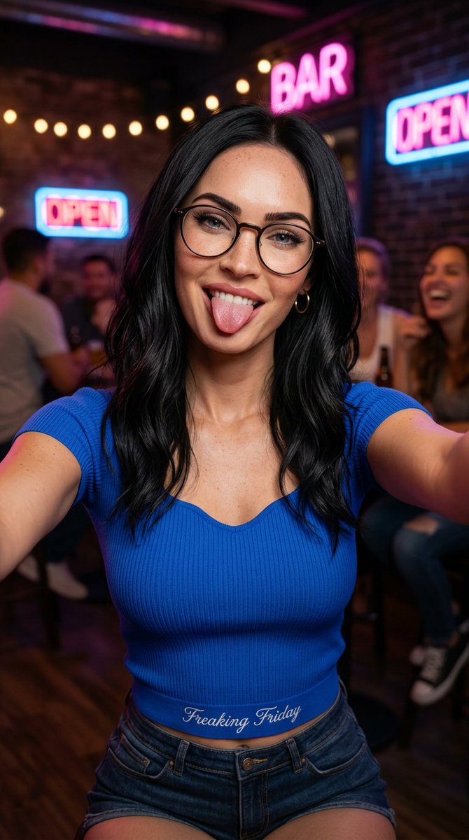 与名人一起的疯狂星期五 Megan fox、Kylie Jenner、Sydney sweeney 和 Madlyen cline 通过 @ImagineArt_X @imagineart_c...