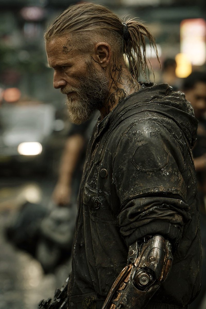 🔸提示词分享🔸 使用此提示词来创造一些有趣而独特的内容。大胆尝试，享受创作过程，并与大家分享你的作品!! 超写实电影感场景：一名约30岁的高加索男性，夜间走在湿漉漉的城市街道上，处于迈步过程中...