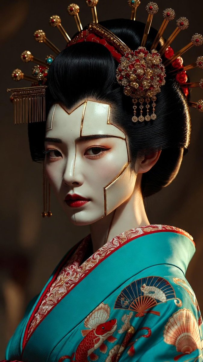 ✨ 提示分享：艺伎武士肖像 尝试此提示，创造独特的作品，并分享你的版本 ⭐️ 一张照片级真实的电影剧照，画面中是一位女武者（onna-musha）艺伎武士，呈现动态的侧身姿态，身体在动作中微微...