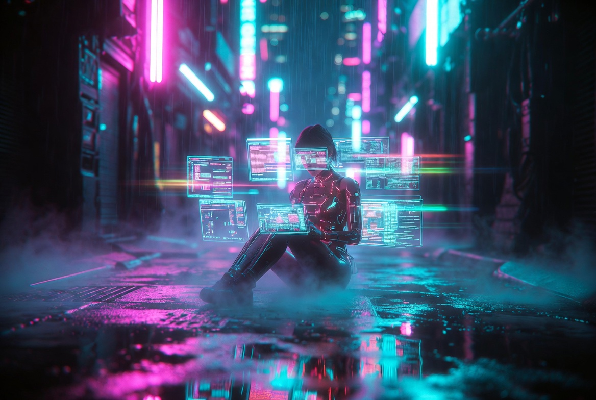 风格 Grok 提示分享：CYBERPUNK NEON NOIR（赛博朋克霓虹黑色电影风格） ⚡ 银翼杀手氛围，随叫随到。每。一次。 这是你的赛博朋克霓虹黑色电影风格块，专为 Grok 设计。...
