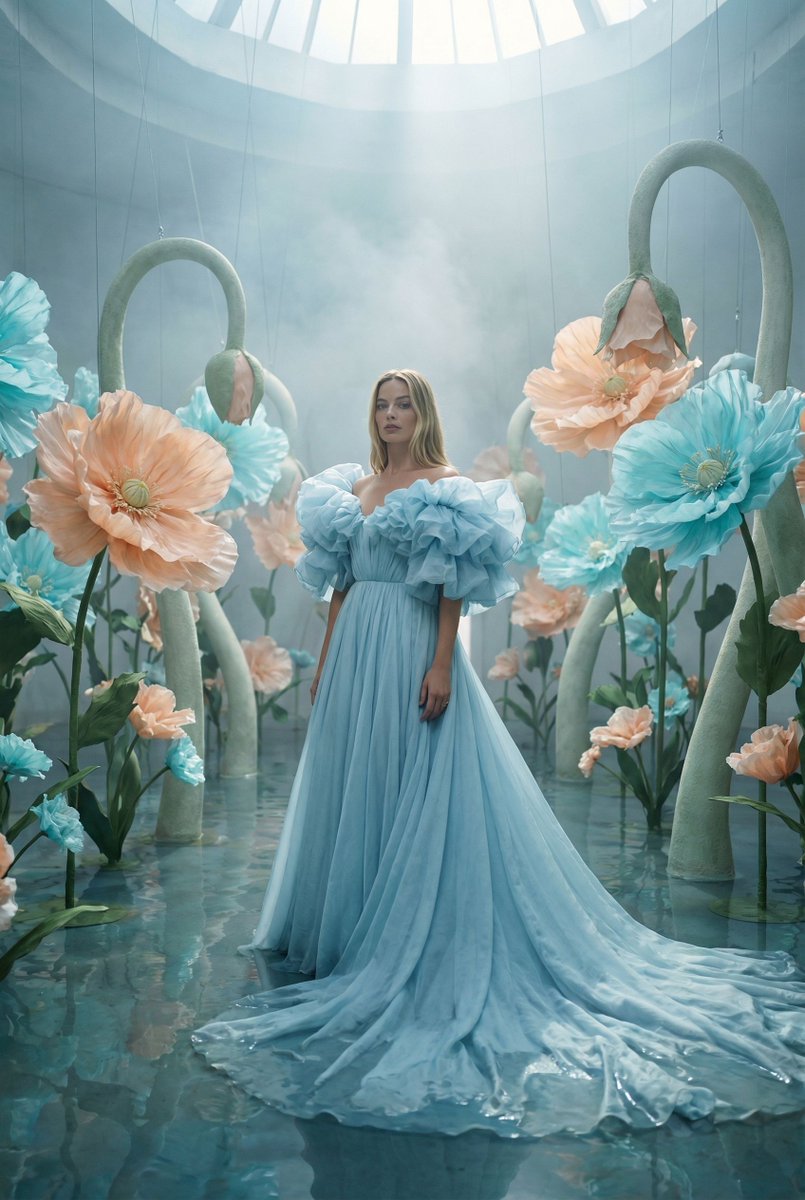 女性, The Protagonist, Ageless avant-garde muse, Serene, statuesque, retaining natural imperfectio...