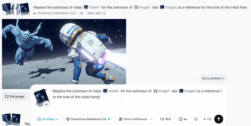 将"Video1"中的角色替换为"Image1"中的角色。使用"Image2"作为初始帧外观的参考。https://t.co/qkwkFb98yZ