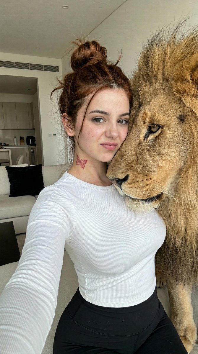 { "photo_type": "Smartphone selfie captured on an iPhone 16 Pro front camera with typical arm di...