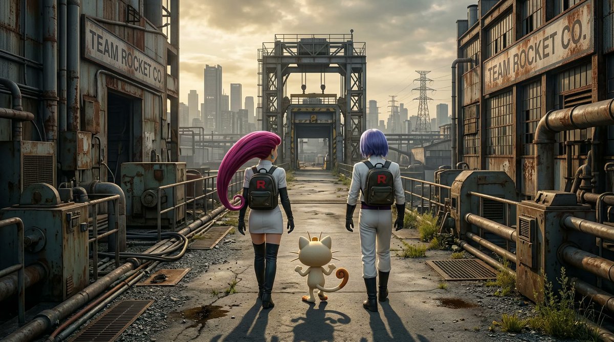 [character] 与 [pokemon] 一起行走的背影，3D 渲染 提示：将其改为 [character(s)] 与 [pokemon] 在一个新的相关地点 https://t.co/...