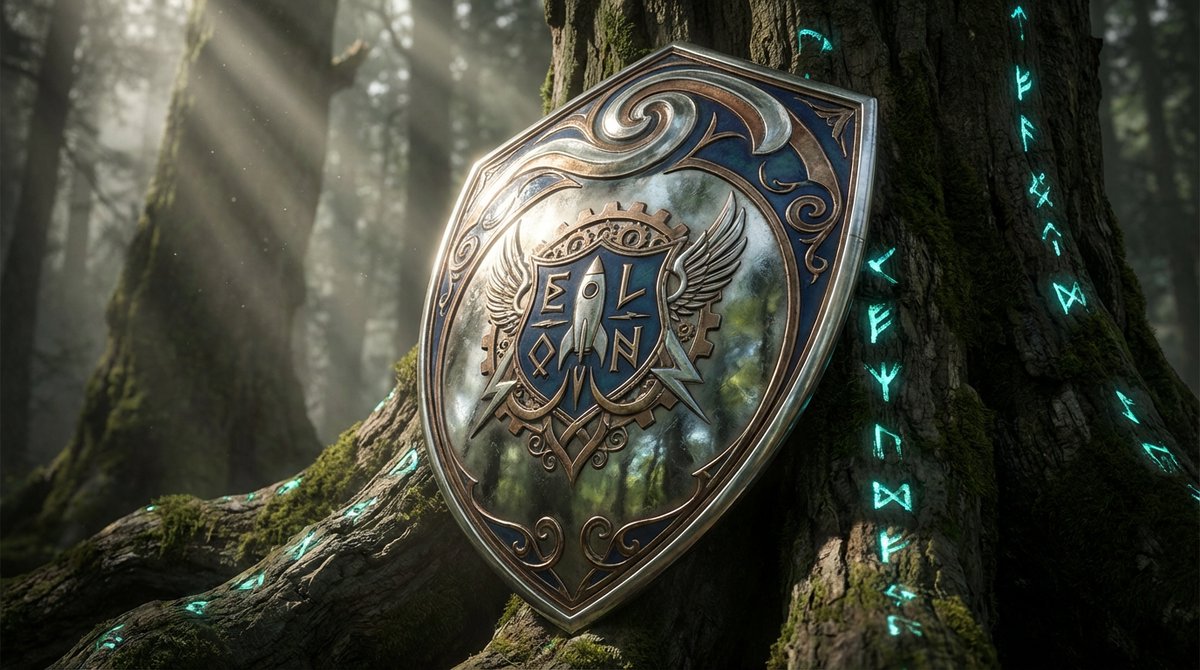 Toshi 的提示分享： 精灵族纹章盾牌！🛡️🌲✨ 精灵传奇纹章！ 请替换占位符并在您选择的 AI 工具中进行调整，我使用的是 @AdobeFirefly 中的 nano Banana： 超现...
