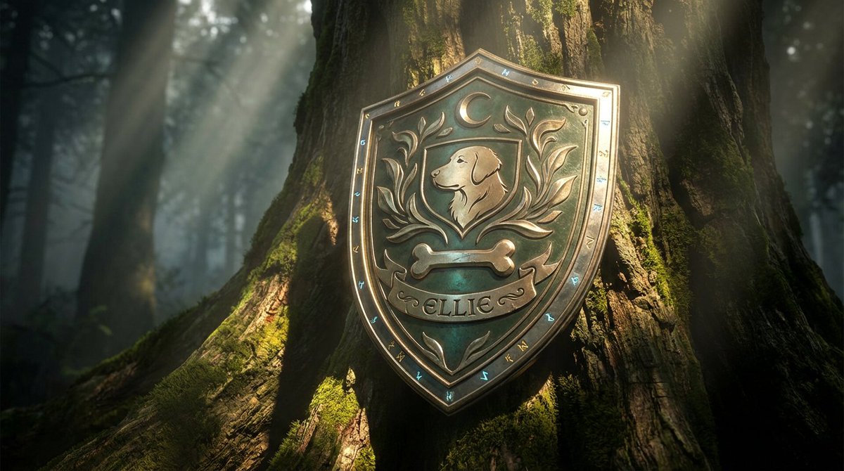 Toshi 的提示分享： 精灵族纹章盾牌！🛡️🌲✨ 精灵传奇纹章！ 请替换占位符并在您选择的 AI 工具中进行调整，我使用的是 @AdobeFirefly 中的 nano Banana： 超现...