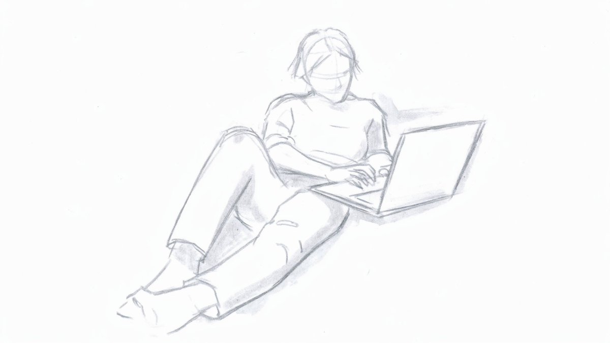 将图片中用笔记本电脑的素描人物变成照片般逼真的效果 https://t.co/GLZ206rqWH