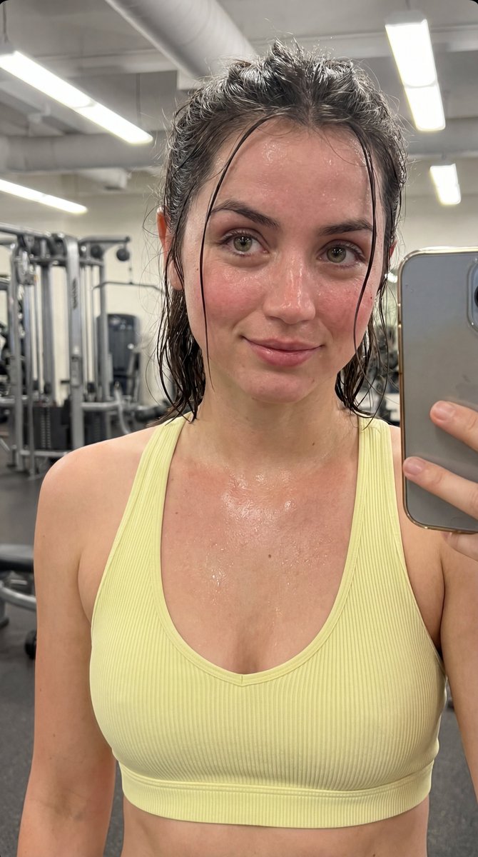 Sydney Sweeney, specific high cheekbone profile with soft yet defined jawline, direct selfie pos...
