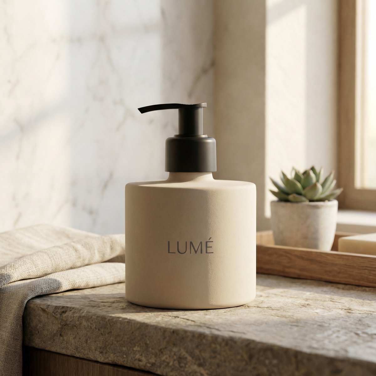 添加"LUMÉ"极简品牌标识,并在真实场景中生成一张主视觉图。https://t.co/9ETAYbAYTY