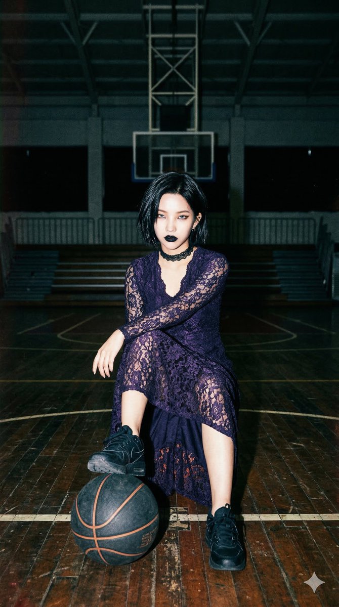 球场上的暗黑女王 🏀 Minnie Yuqi Soyeon I-DLE Nano Banana 2 via Gemini { "prompt": "an image featuring the...