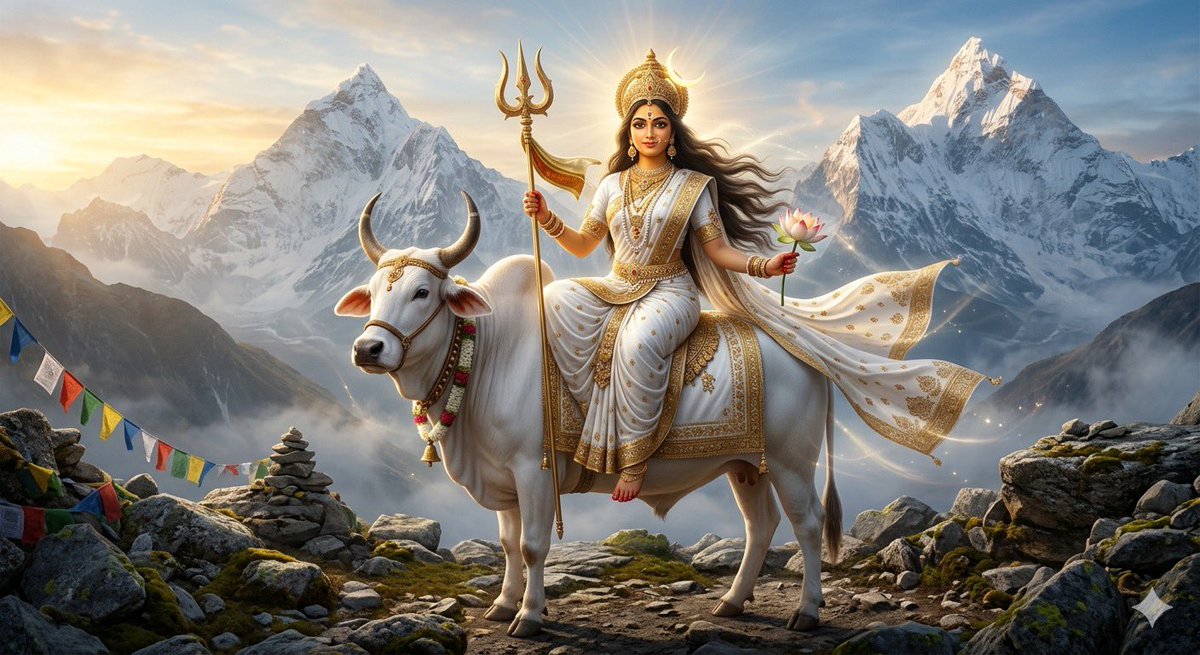 Chaitra Navratri with AI 🙏 Gemini Nano Banana Pro 🍌 Prompt ⤵️ Create a hyper-realistic, divine d...