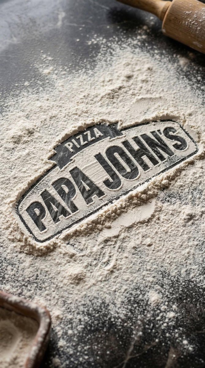 Logo Flour Dust Kitchen Surface, Hyper-real macro photography with natural human interaction rea...