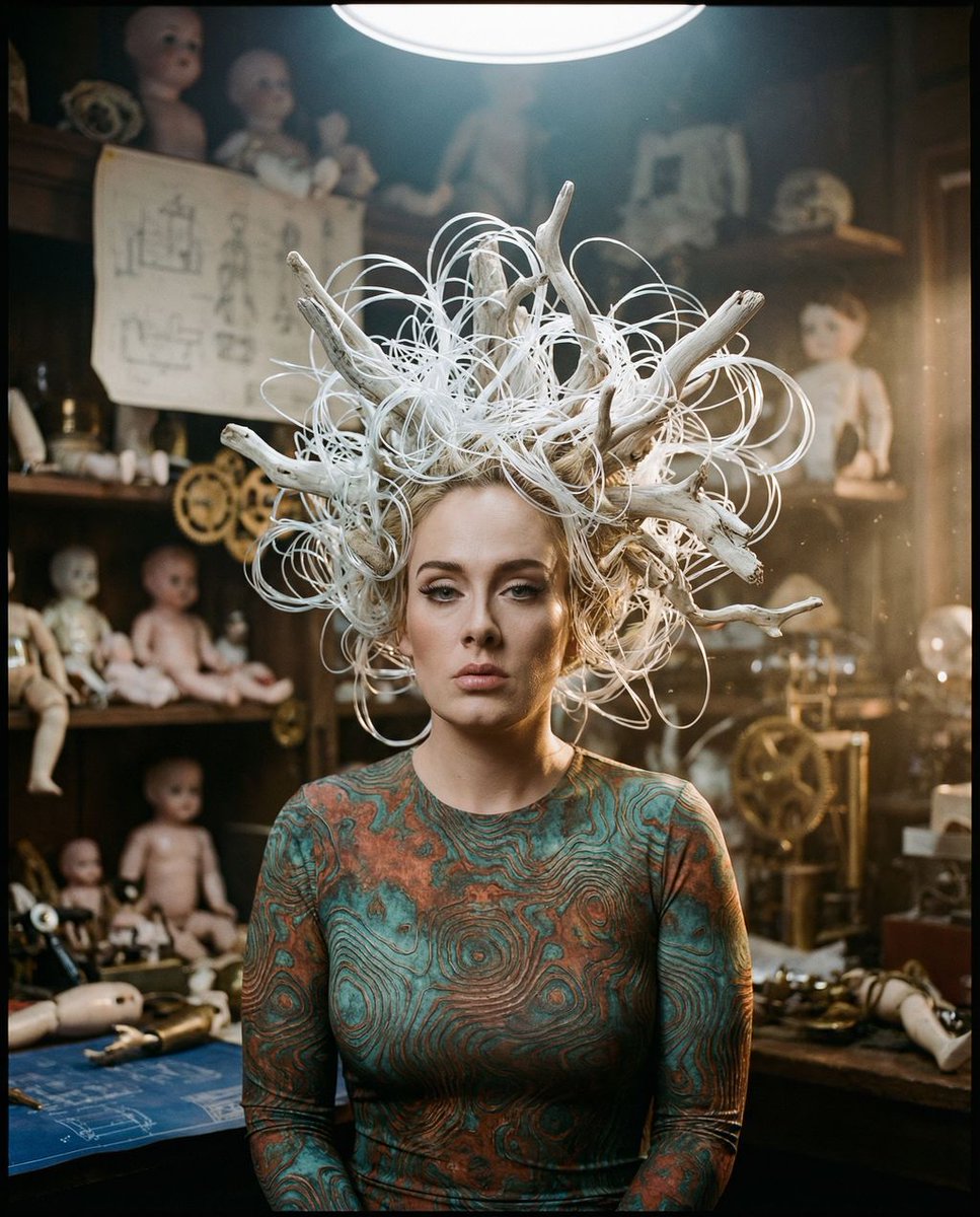 女性, The Artificer, Ageless, ethereal, Neutral, trance-like expression, eyes closed or heavy-lidd...