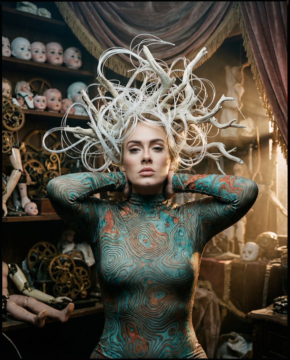 女性, The Artificer, Ageless, ethereal, Neutral, trance-like expression, eyes closed or heavy-lidd...
