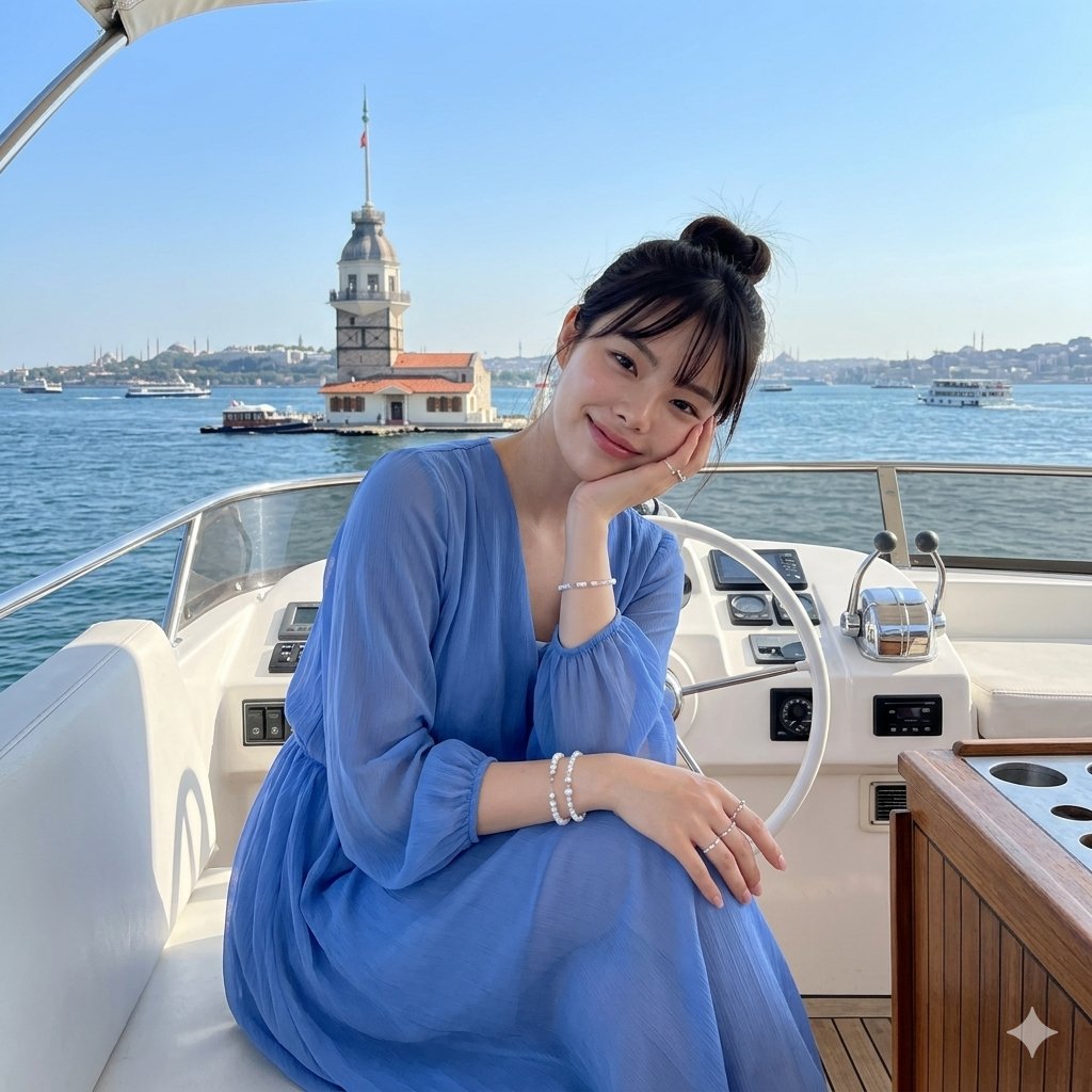 Gemini 纳米香蕉提示词 创建图像：使用附加的参考图像作为角色外观的视觉指南，保持与参考中人物的强烈相似性。保留关键视觉特征，如面部结构和整体比例，同时允许真实摄影中典型的细微自然变化。生...