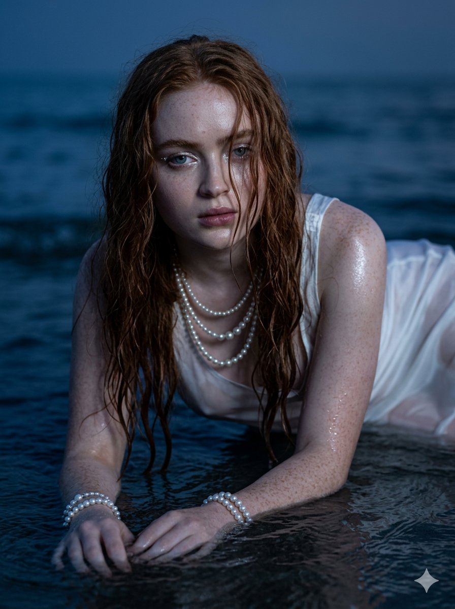 photorealistic, cinematic, editorial fashion photography, low-key moonlight, soft highlights, dr...
