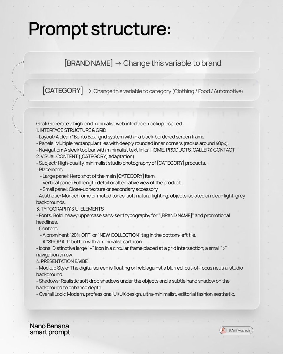 （在此访问 Nano Banana 2：https://t.co/EY9xacrmOP） [BRAND NAME]：品牌名称。 [CATEGOR...