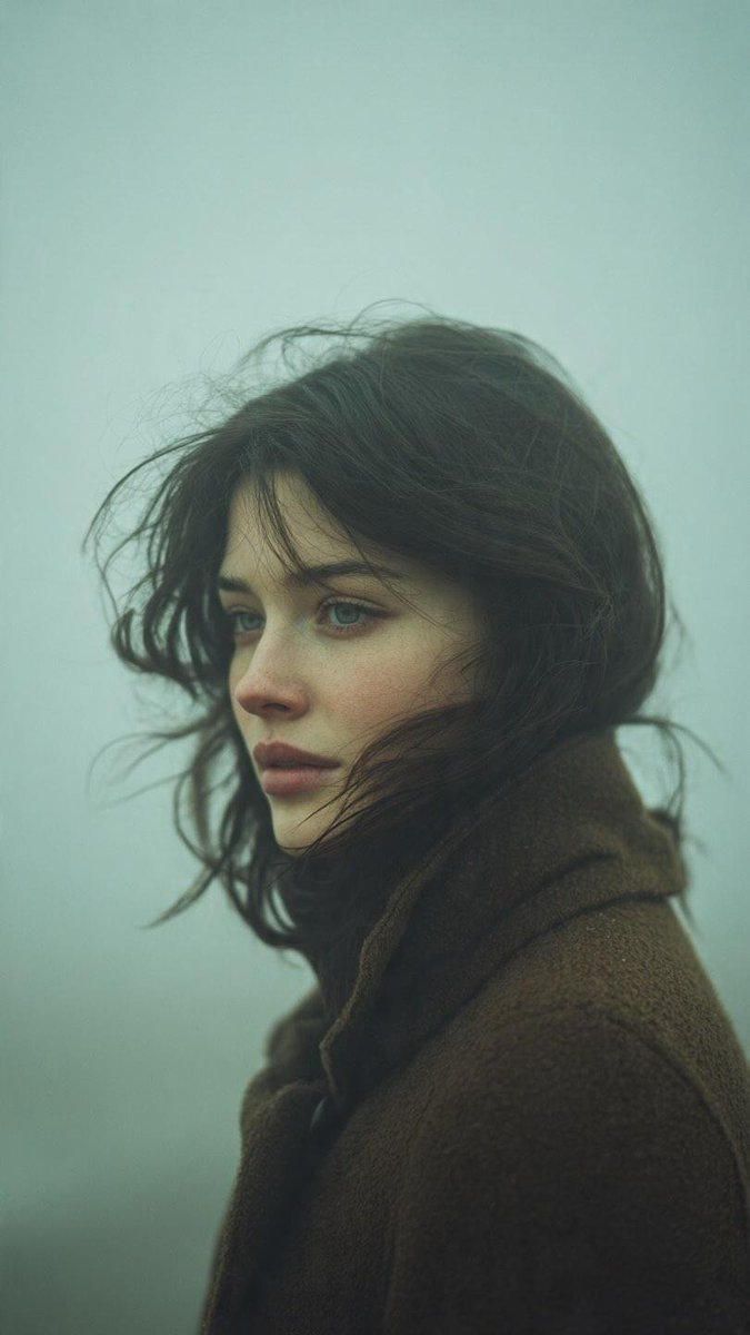 GPT image 2 on Chatgpt Prompt 1 – Windy Meadow Portrait(风中草甸肖像) 超写实电影级艺术肖像:一位年轻女性,留着凌乱的深色短发,有着柔和...
