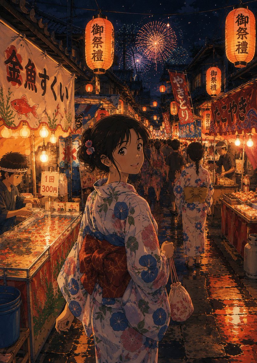 一幅永恒的1980年代末至1990年代初的日本动漫插画，精湛的手绘技艺，背景质感丰富细腻，水彩晕染精致微妙，赛璐璐动画美学若有若无，柔和的胶片颗粒感，富有氛围的灯光，表情生动且身材比例自然的人...