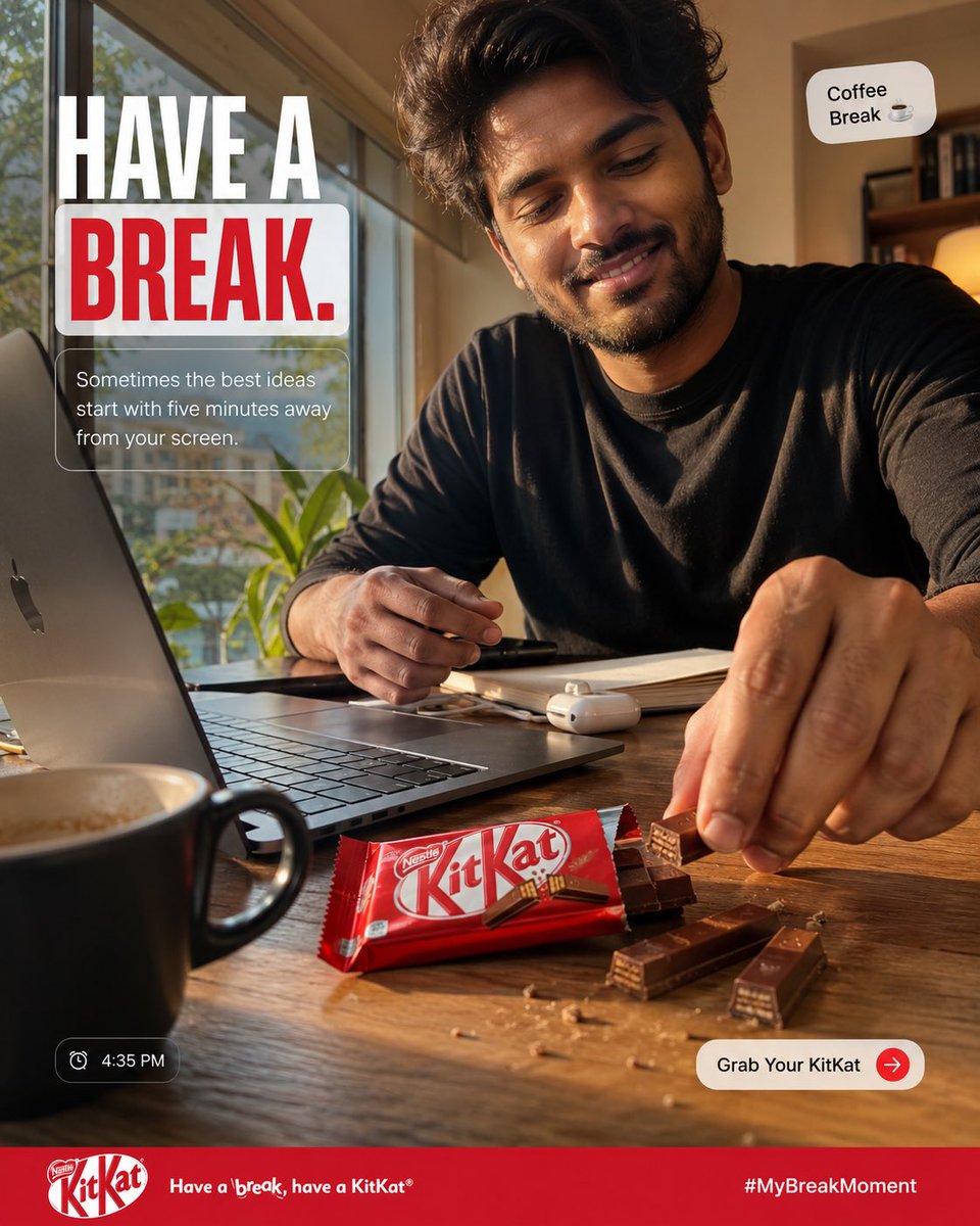 KITKAT — 高级 UGC 产品广告 角色: 扮演屡获殊荣的 UGC 创意总监、商业美食摄影师、生活方式电影摄影师、快消品品牌策略师,以及专注于高转化率社交媒体活动的 Meta 效果广告专...