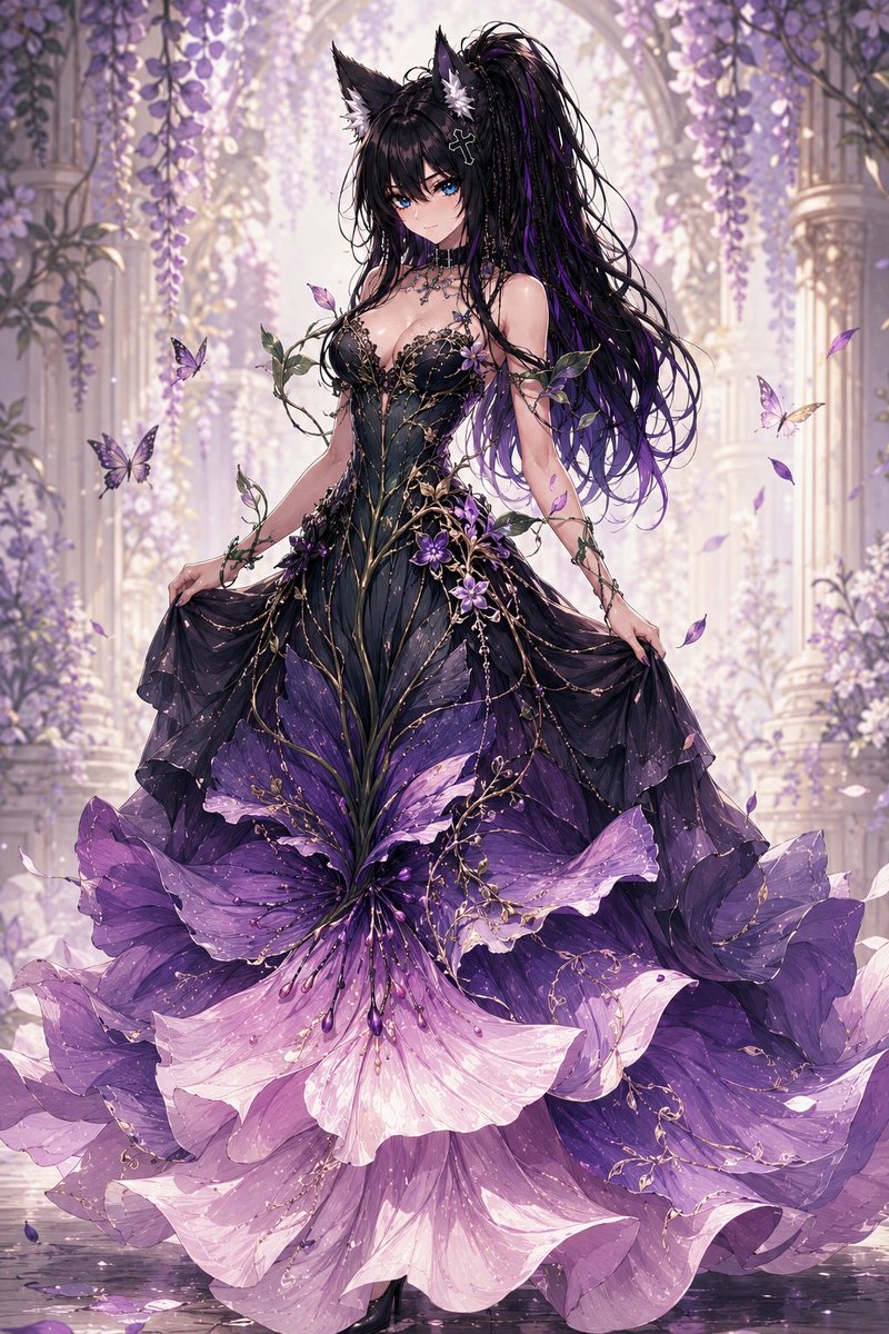 好吧，我又有一个 Dress 提示词，老实说这可能是最好的一个，我真的希望你们喜欢，是的，再次说明，你们也可以试试看，哈哈。请享用。 这是一个可以复制即用的 **花朵连衣裙提示词**： ---...