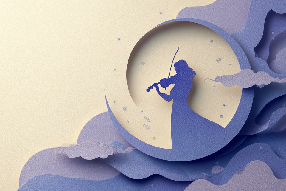 分层剪纸插画风格的[subject]，由柔和的[color1]和[color2]重叠形状构成，带有手工制作的纹理，层与层之间有细腻的阴影，干净的矢量边缘，居中放置在哑光奶油色背景上，风格奇趣且...