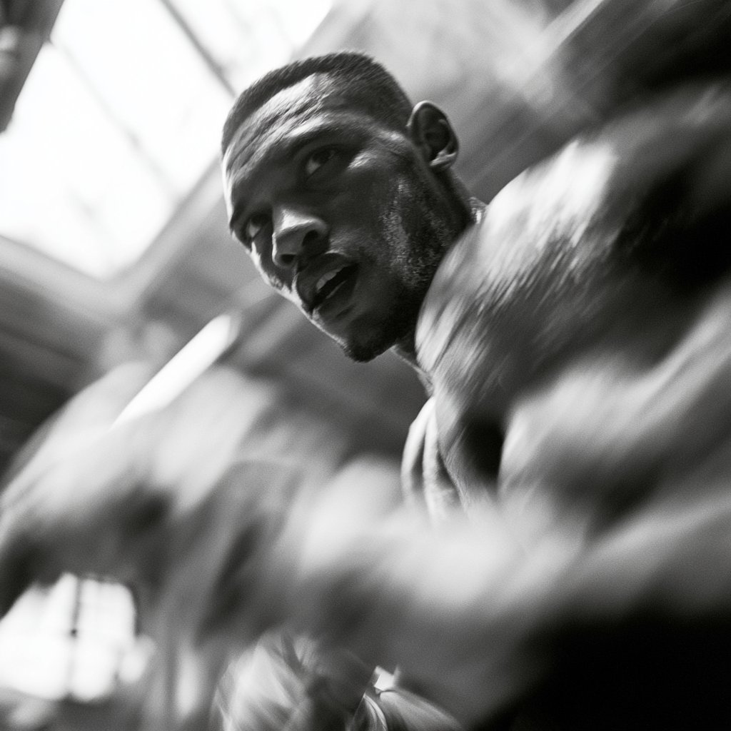 动态薄纱 [SUBJECT] 在动态模糊与浅景深的薄雾中转身的瞬间被捕捉,[WARDROBE_ELEMENT] 在边缘处叠影与残像,仿佛快门跟不上节奏,强烈高对比度的黑白影像,厚重胶片颗粒,戏...