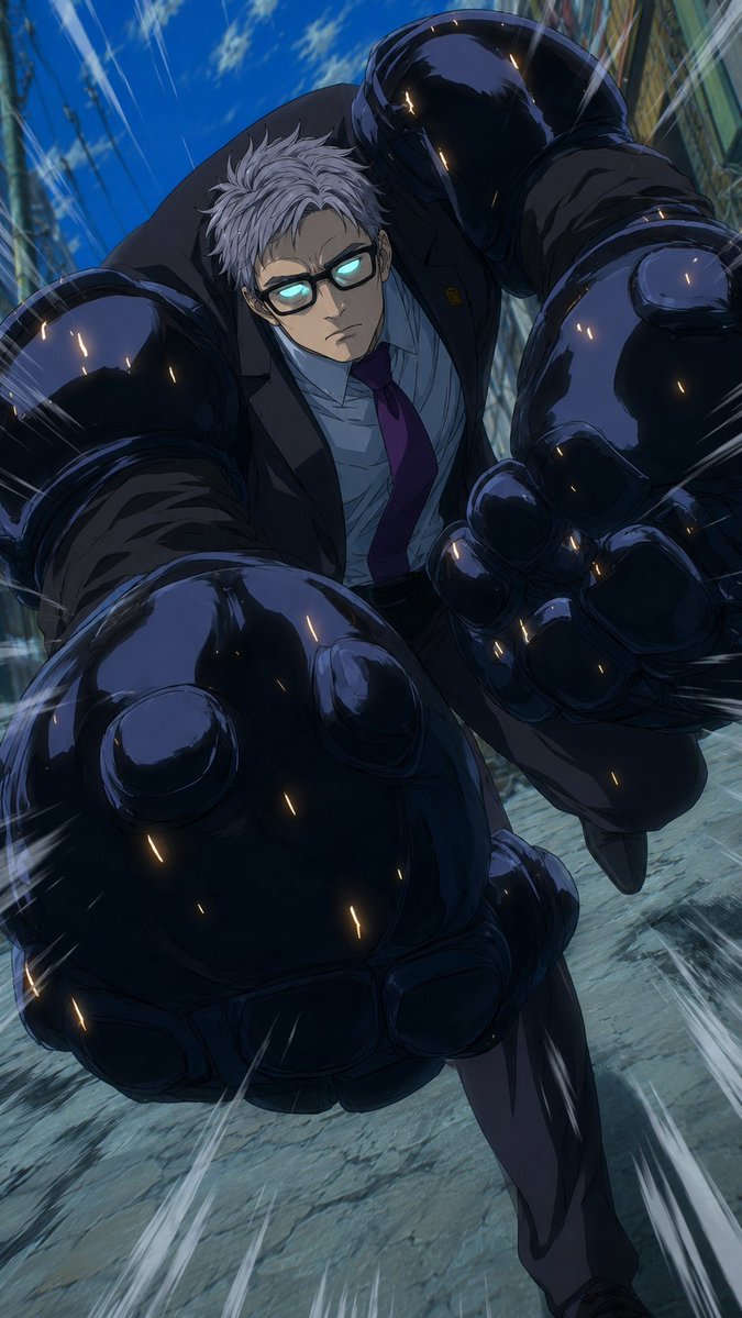 角色 A 与角色 B 进行高速近距离拳击战。精湛的打斗作画（sakuga），纯粹的二维手绘动画，极限战斗速度，爆发性的残影帧（smear frames），激进的透视缩短，眩目的镜头编排，大幅扫...
