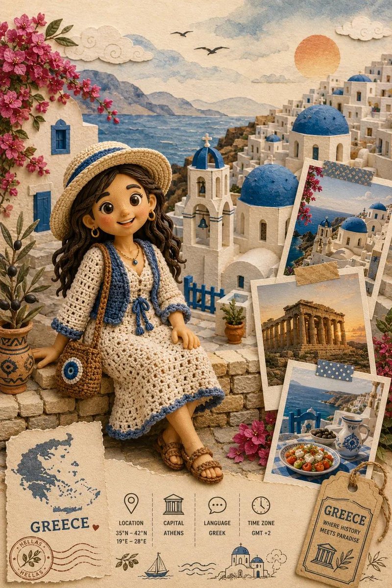 竖版 2:3 Instagram 旅游海报，[LOCATION]（地点），系列可收藏的手工旅行艺术作品之一。画面中任何位置均不得出现标题、主标题、口号或说明文字。 风格：手工立体场景——橡皮泥...