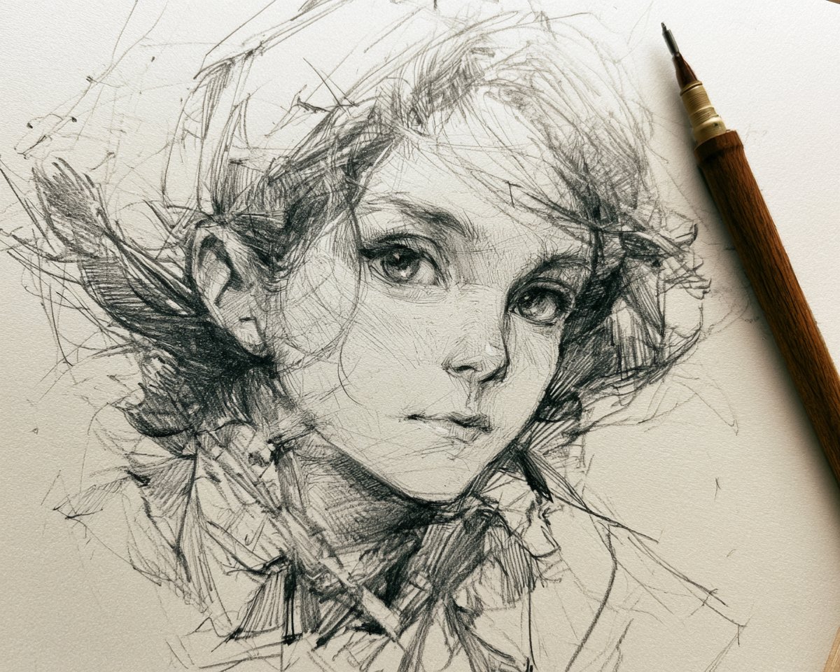 sketch --v 8.1 --ar 5:4 #midjourney #promptshare #aiart #tischeins https://t.co/xiFl4hXpnc