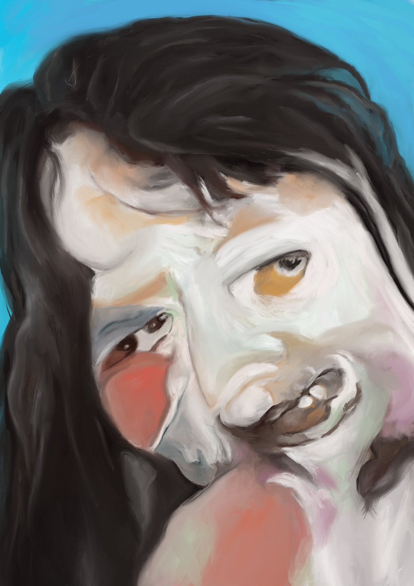 "展示你自己"。这是我关于机器幻觉表面的肖像研究/系列的一部分。