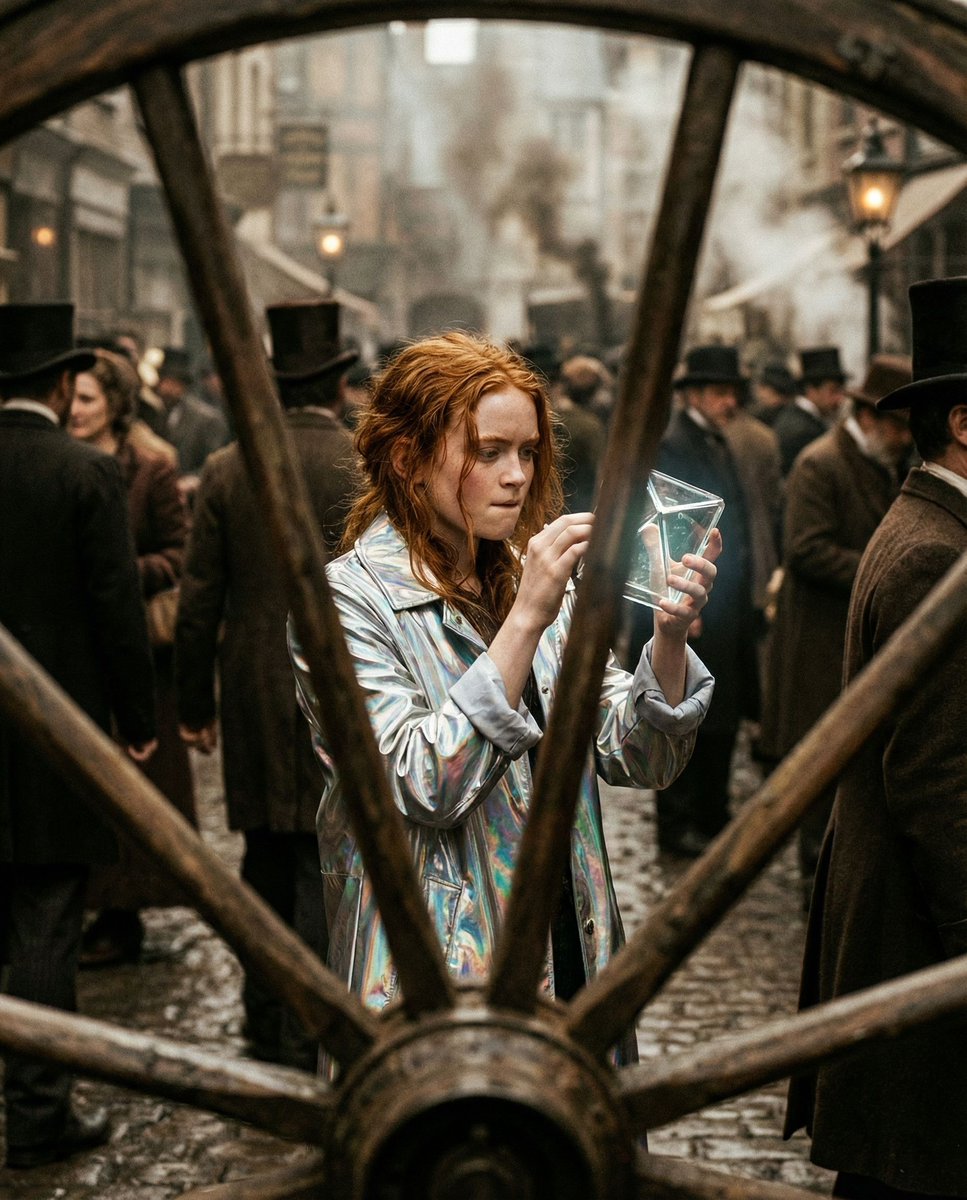 女性, The Time-Displaced Architect, Young Adult, Universal, Intense concentration, biting lip slig...