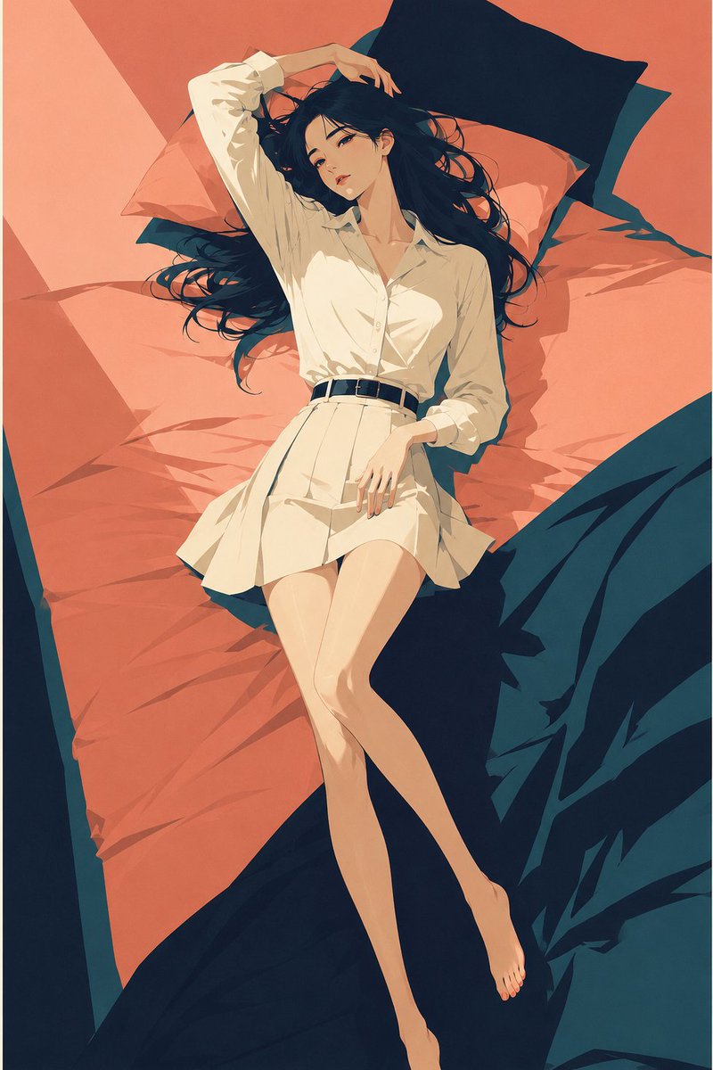 https://t.co/6UepnyRMpV 精致的日式风格插画，带有复古旅行海报的气质，以 [xxx] 为中心。主体以高级日式时装插画的方式呈现：优雅的轮廓、修长高挑的比例、冷静沉稳的表情...