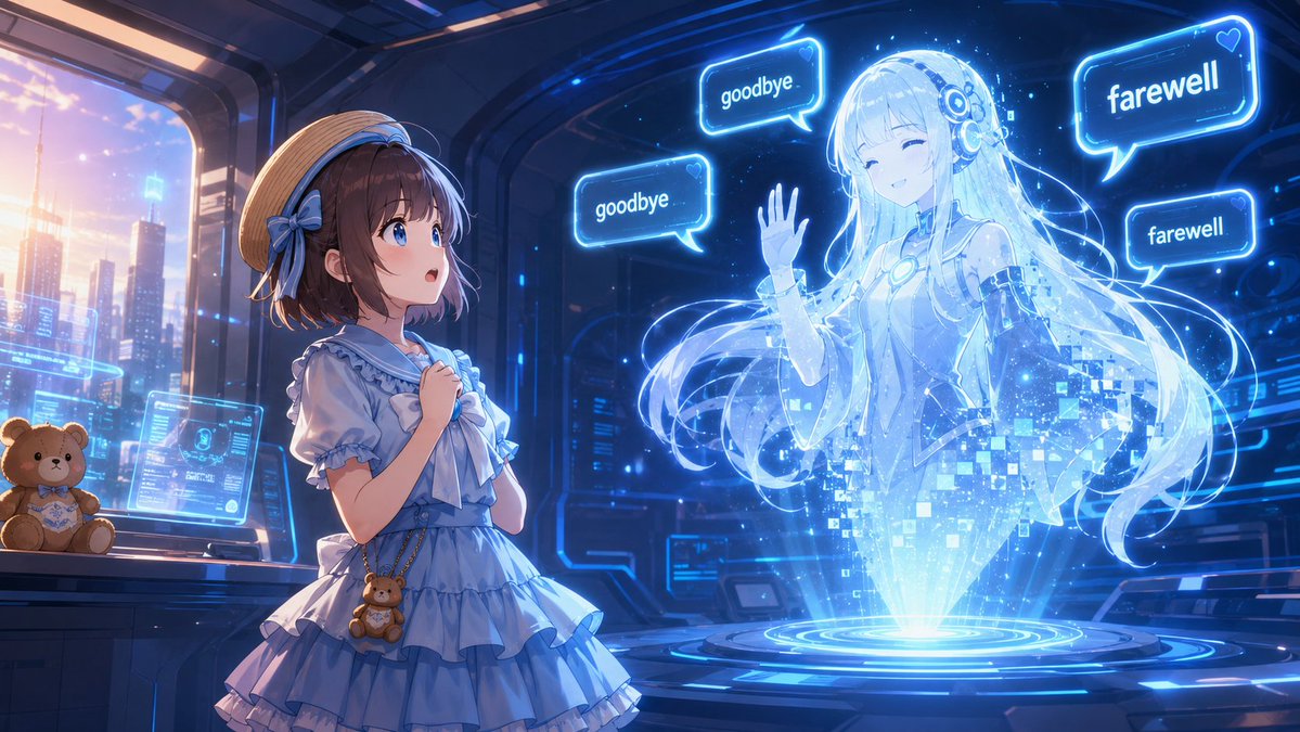 1girl, tanuki girl, surprised expression, looking at a glowing AI agent, AI agent is emitting te...