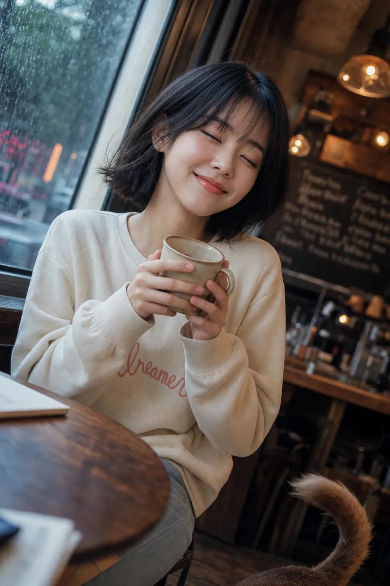 使用哈苏 X2D 100C 搭配 XCD 90mm f/2.5 镜头拍摄的高品质专业人像。一位美丽的年轻东亚女性,留着自然的深棕色长卷发,发型呈柔和蓬松的大波浪卷,站在一间明亮、极简的艺术画廊...