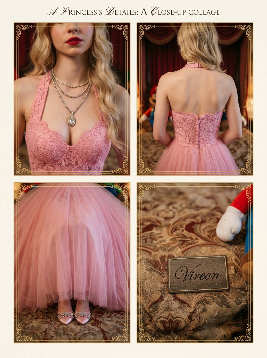 { "image_prompt": { "subject": { "appearance": "Young woman with long blonde wavy hair.", "refer...