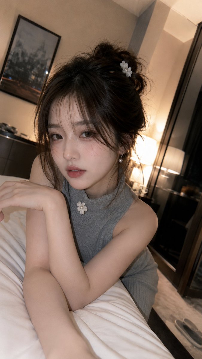 { "image_generation": { "subject": { "description": "beautiful young East Asian woman", "pose":...