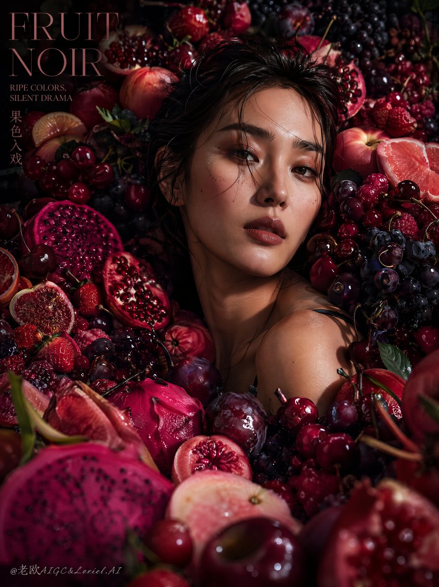 GPT- 图像 2 提示词👇 一位成熟感强、气质高级的日韩亚裔女性，上半身近景构图，直视镜头，五官真实耐看，不是网红脸，肌肤呈现真实自然肤理与细腻光泽，妆容精致克制，带有高级时尚人像的冷静张力...