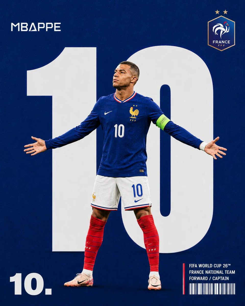 创作一张高级感 FIFA 世界杯球员海报，采用大胆极简的运动编辑美学。 主体： 一名全身职业足球运动员自信地站立在画面中央，双臂完全展开，微微仰头，表情坚定。球员身穿国家队官方球衣、球裤、球袜...