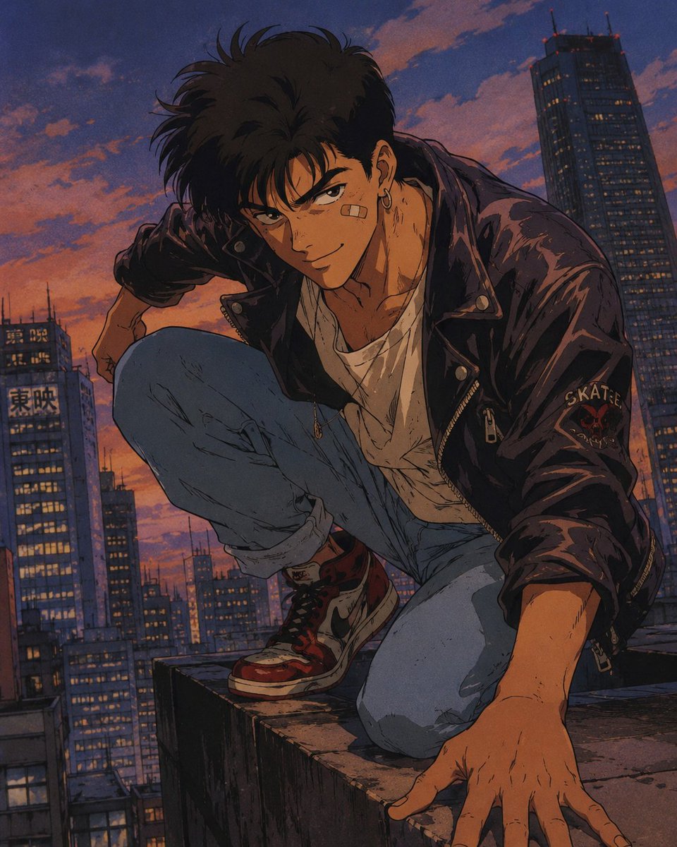 将上传的照片转换为一幅高度细致的肖像，呈现正宗 1990 年代日本动漫的风格。保留人物可辨识的面部特征、发型、表情和整体身份，但将其重新诠释为经典 90 年代动漫系列中的角色。 艺术风格：灵感...