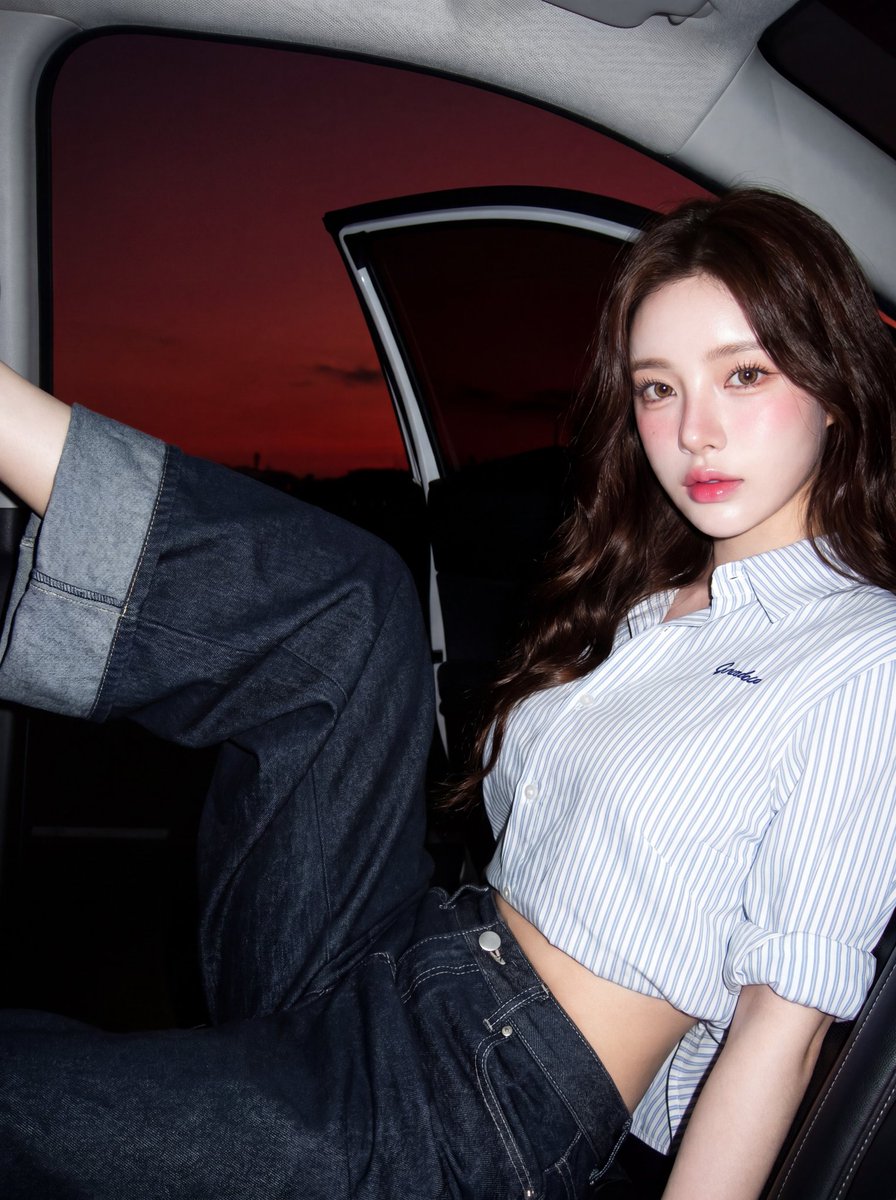 与附件文件中的脸100%相同——眼睛、鼻子、嘴巴和脸保持不变。娇小女性，身材纤细。皮肤白皙、光滑、细腻、有光泽——健康感、反射光线、柔和观感。肩部与锁骨线条分明。天然素颜肌肤，可见真实皮肤纹理...