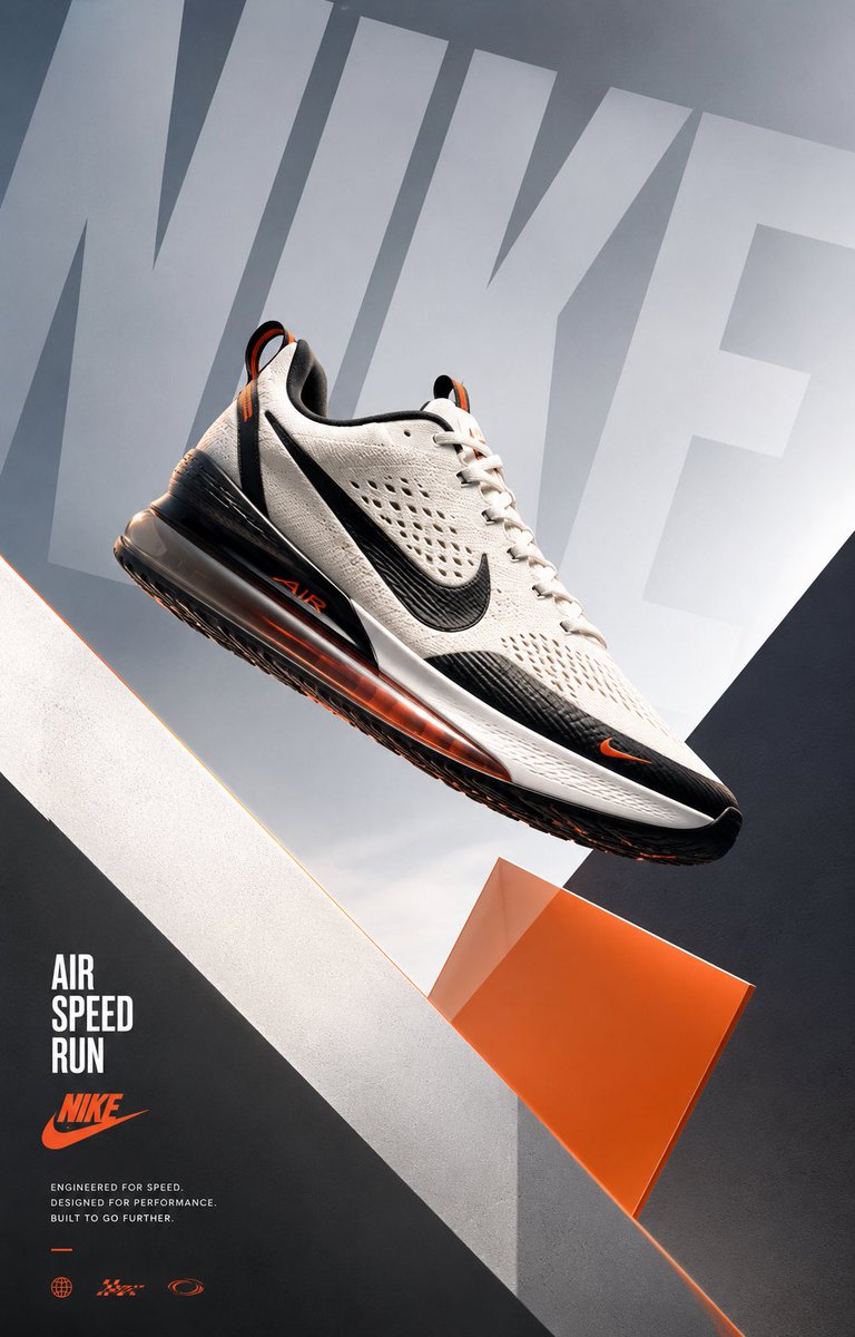 扮演一位资深商业美术总监与精英产品广告设计师，专精于高端 Nike 全球产品广告战役及高端社交媒体创意设计。 创作一张超高端 Nike 运动鞋广告战役海报，灵感源自现代极简编辑风格的产品广告，...