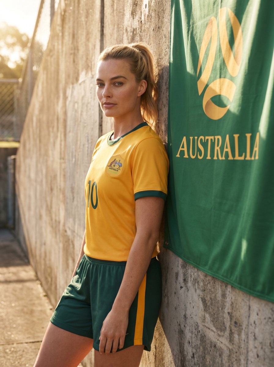 为备战足球赛的明星们加油打气 ⚽ 🇺🇸 西德尼·斯威尼 🇪🇸 安娜·德·阿玛斯 🇦🇺 玛格特·罗比 🇧🇷 珍娜·奥尔特加 通过 @ImagineArt_X 使用 Nano Banana pro...