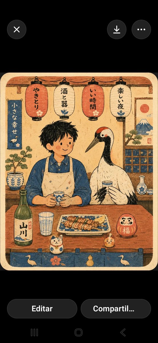 采用现代扁平风格、丝网印刷（riso）海报质感的插画：画面中[人类角色]身穿[服饰]，正面朝向观众，坐在一张简洁的咖啡桌后方，桌旁有[动物]，场景为[场景]。整体在温暖的米色纸张上使用[色彩]...