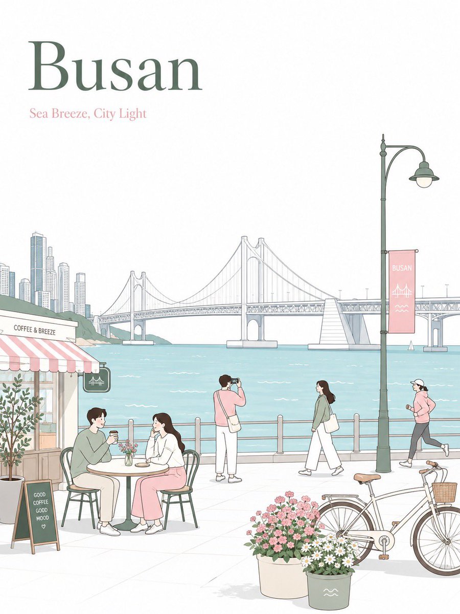 高级极简扁平矢量旅行海报，[CITY_NAME]，3:4 竖版。 左上角排版： [CITY_NAME] [契合城市气质的简短优雅英文标题] 打造柔和高级文具风的城市旅行海报，画面干净、通透，呈...