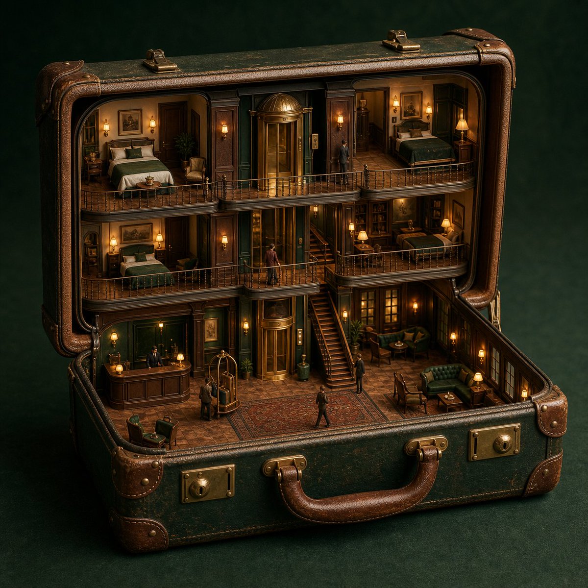 GPT Image 2：在 [OBJECT]（物体）内部创建一个不可能存在的微型空间。 将物体以建筑剖切透视的方式呈现。保持外观一眼可辨，同时让内部变成一个完整设计的 [ROOM]（房间），配...
